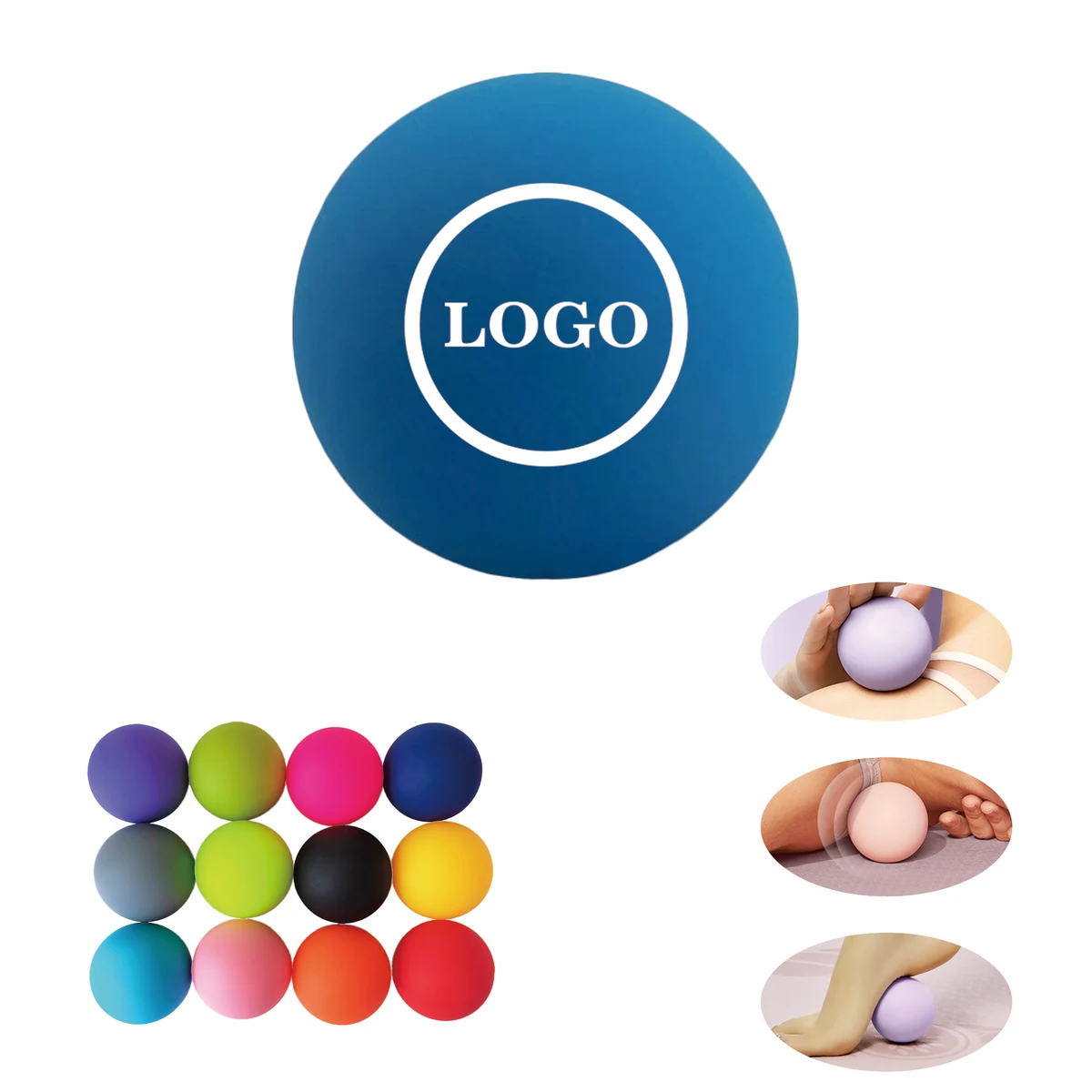 Custom Silicone Solid Yoga Massage Fascia Ball 1
