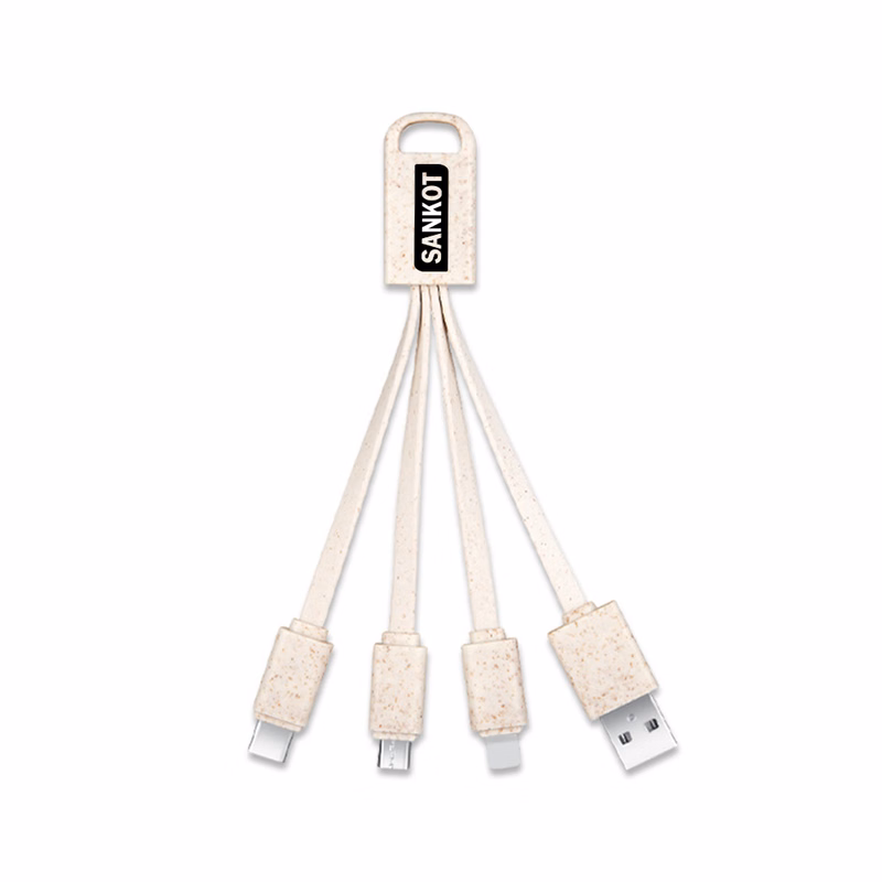 Wheat Straw 3-in-1 Charging Cable