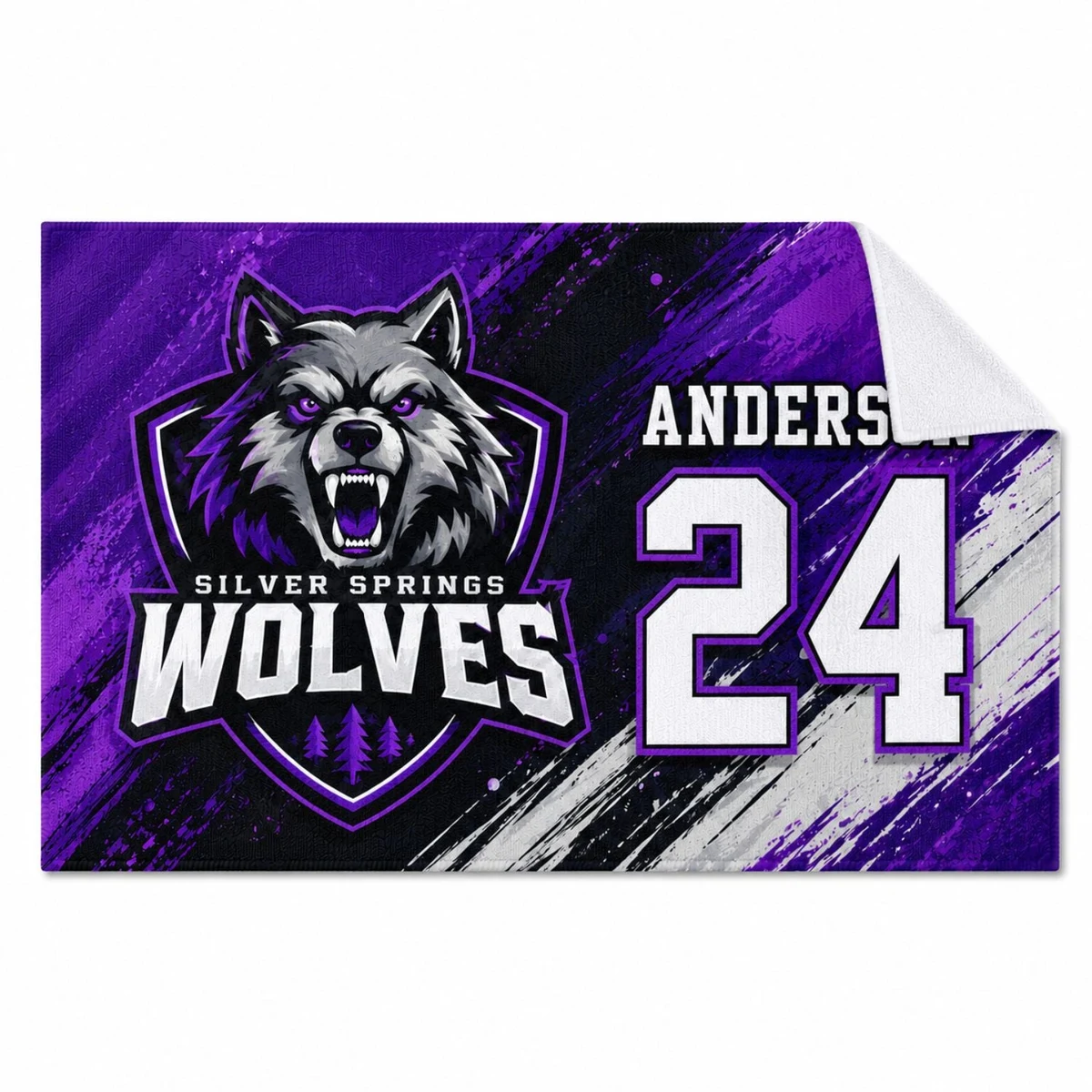 24 Hr Express Ship - Team Towel in Microfiber Dri-lite Terry, 15x25, Sublimated Sports Towel 1