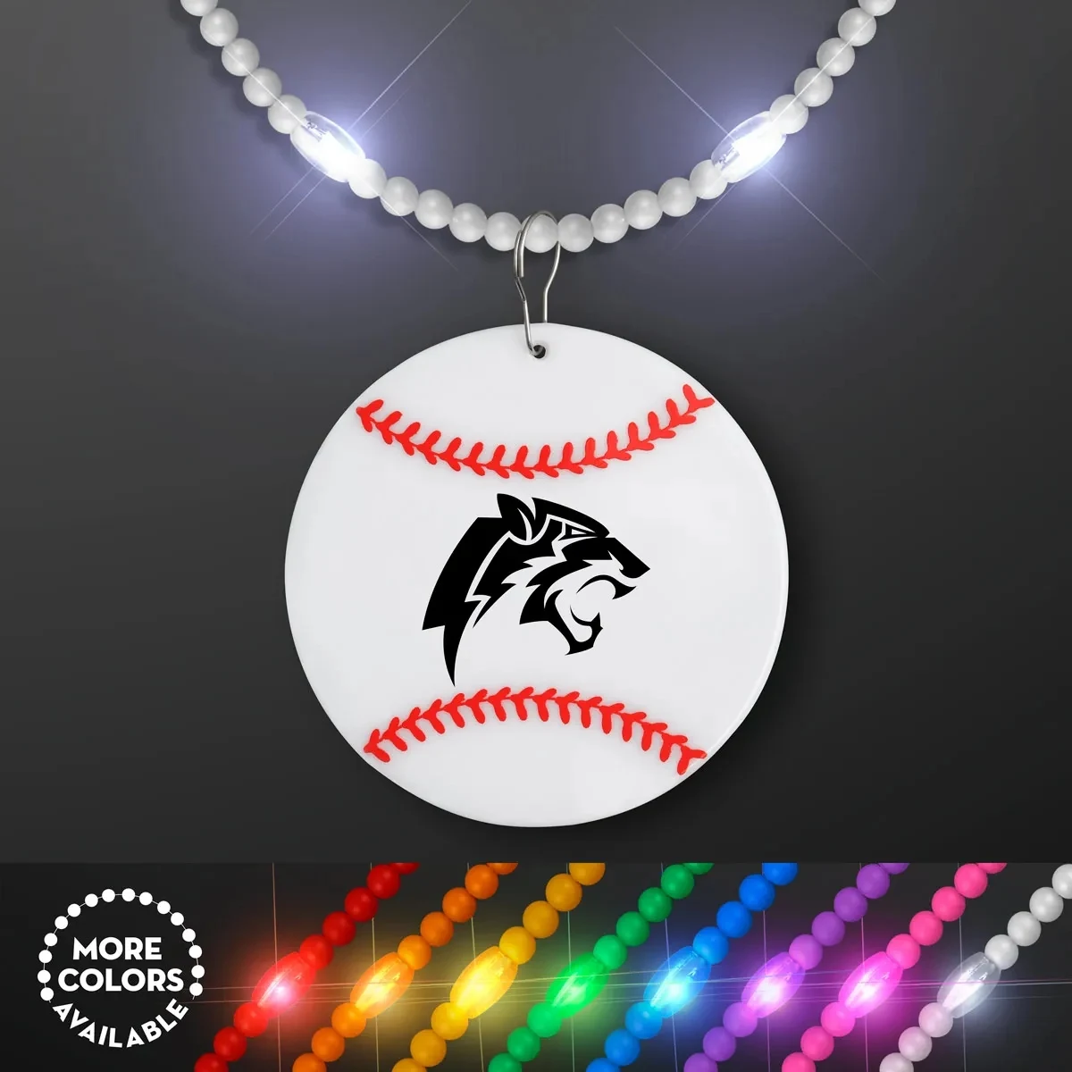Still-Light Beads with Baseball Medallions 1