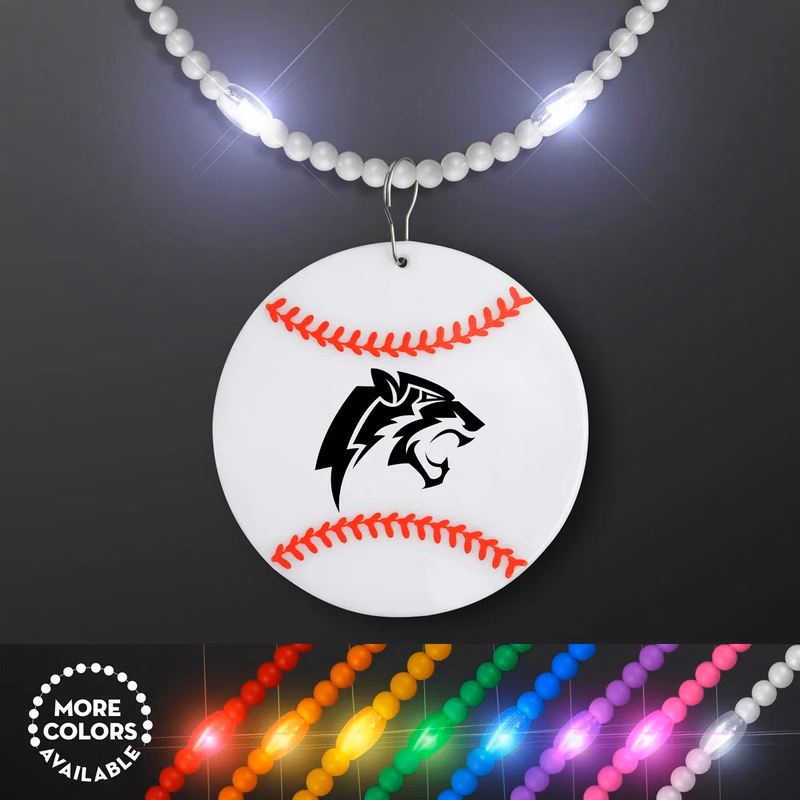Still-Light Beads with Baseball Medallions