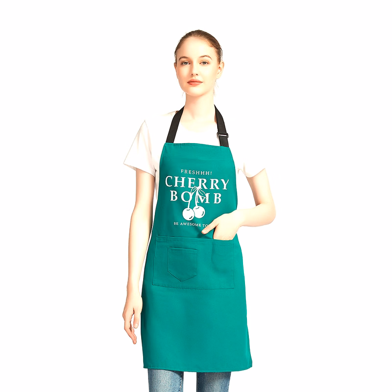 Waterproof kitchen cotton-polyester apron