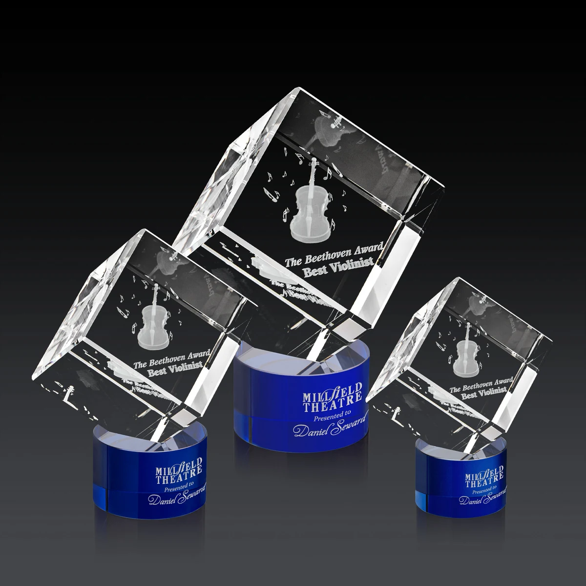 Burrill 3D Award on Marvel Base - Blue 1