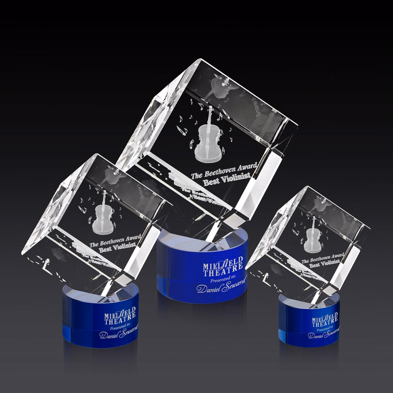 Burrill 3D Award on Marvel Base - Blue
