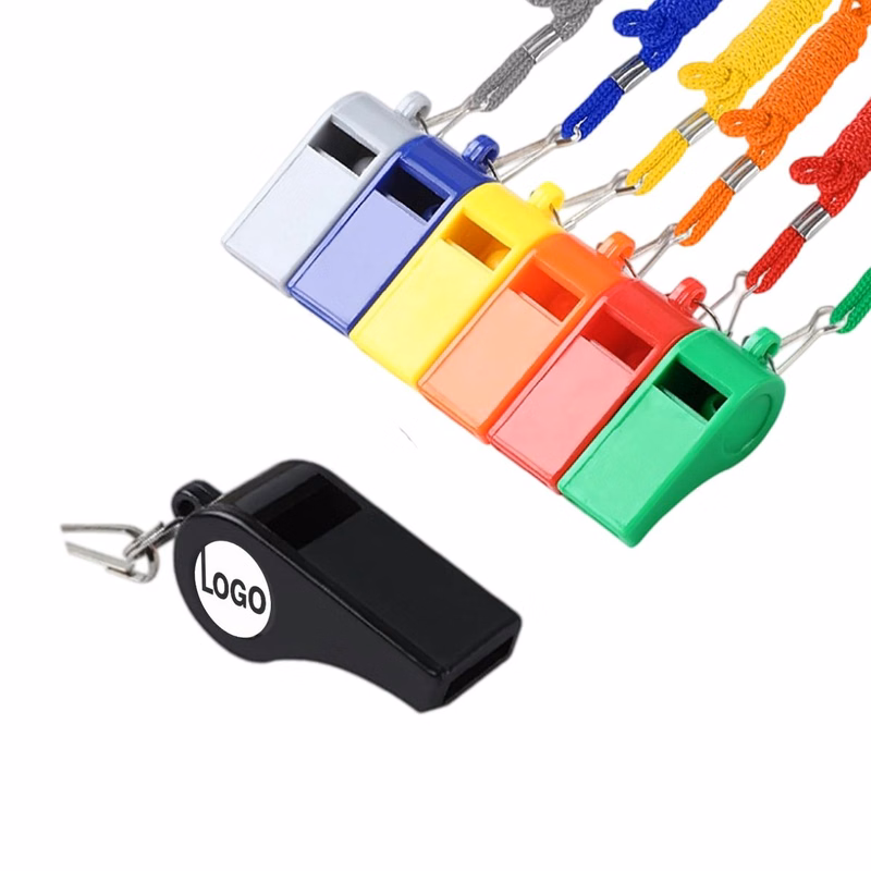 Eco Friendly Plastic Whistle With Lanyard