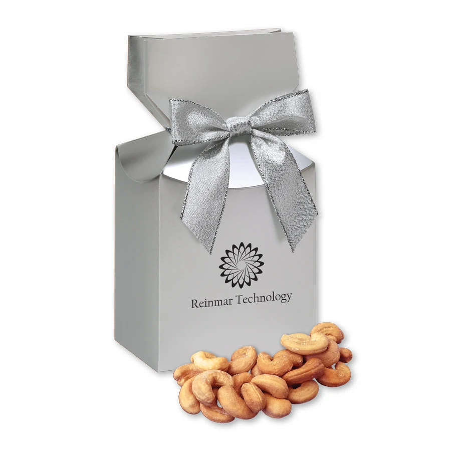Extra Fancy Cashews in Silver Premium Delights Gift Box 1