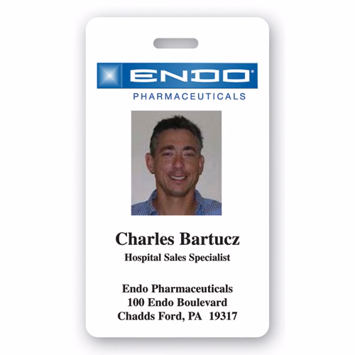 IdentityPro USA Made Photo ID Badge w/ Tag Slot (2"x3.5") Rectangle
