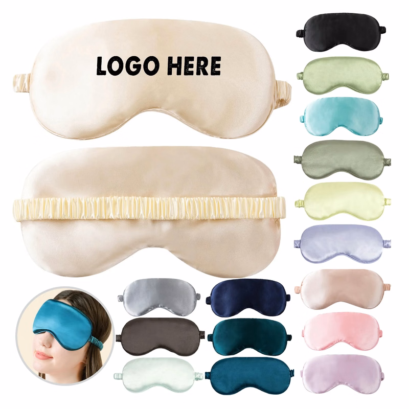 Simulated Silk Sleep Mask Eye With Adjustable Headband