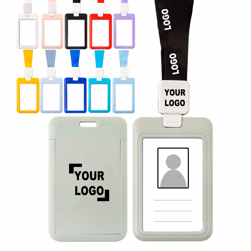 Work Badge Card Cover With Retractable Lanyard