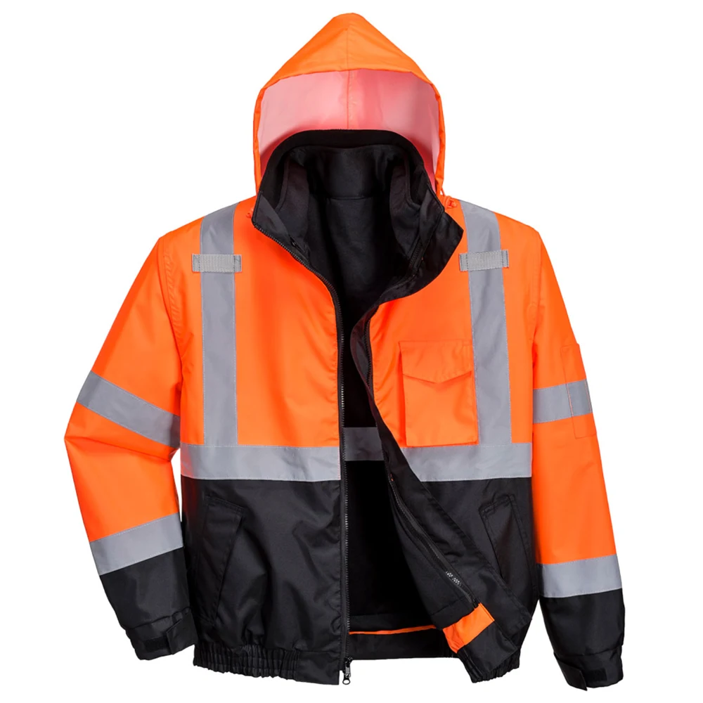 PORTWEST® Hi-Vis 3-in-1 Contrast Premium Bomber Jacket w/ Two-way zipper 1