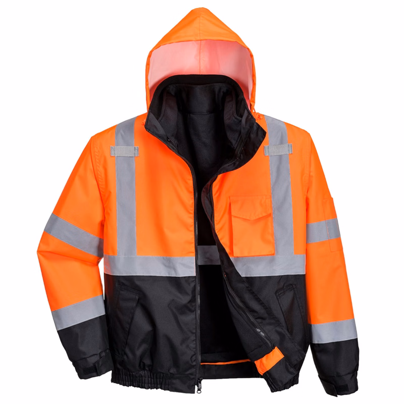 PORTWEST® Hi-Vis 3-in-1 Contrast Premium Bomber Jacket w/ Two-way zipper