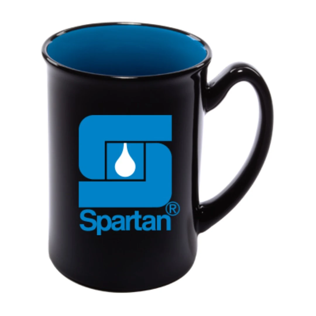 16 oz Marco 2-tone Black Exterio and Sky Blue Interior Mug 1