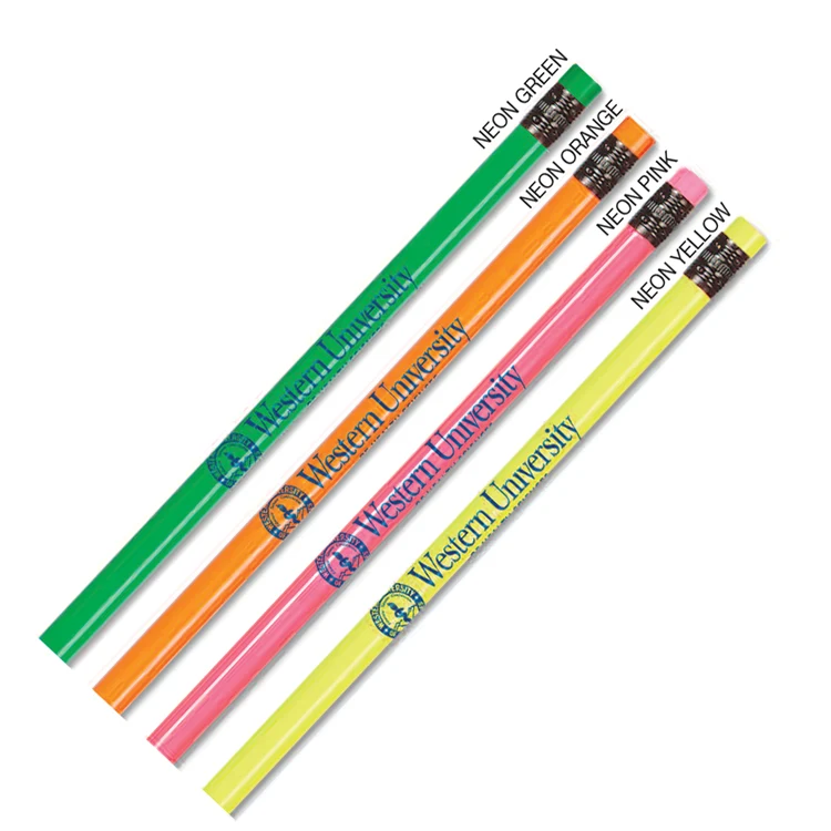Neon Economy Pencil w/Matching Eraser 1