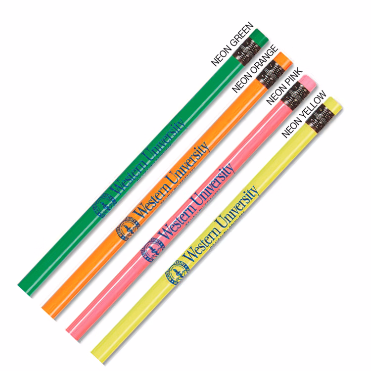 Neon Economy Pencil w/Matching Eraser