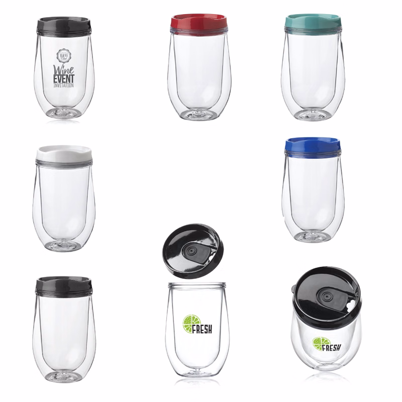 15 oz Double Wall Acrylic Tumbler w/ Black Top