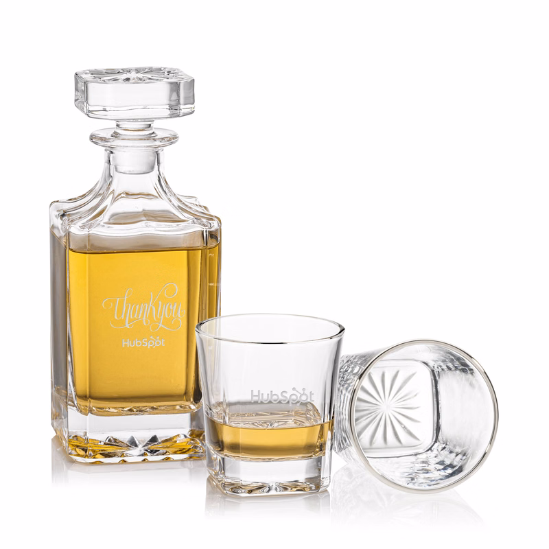 Santana Decanter & Silver Rim Set