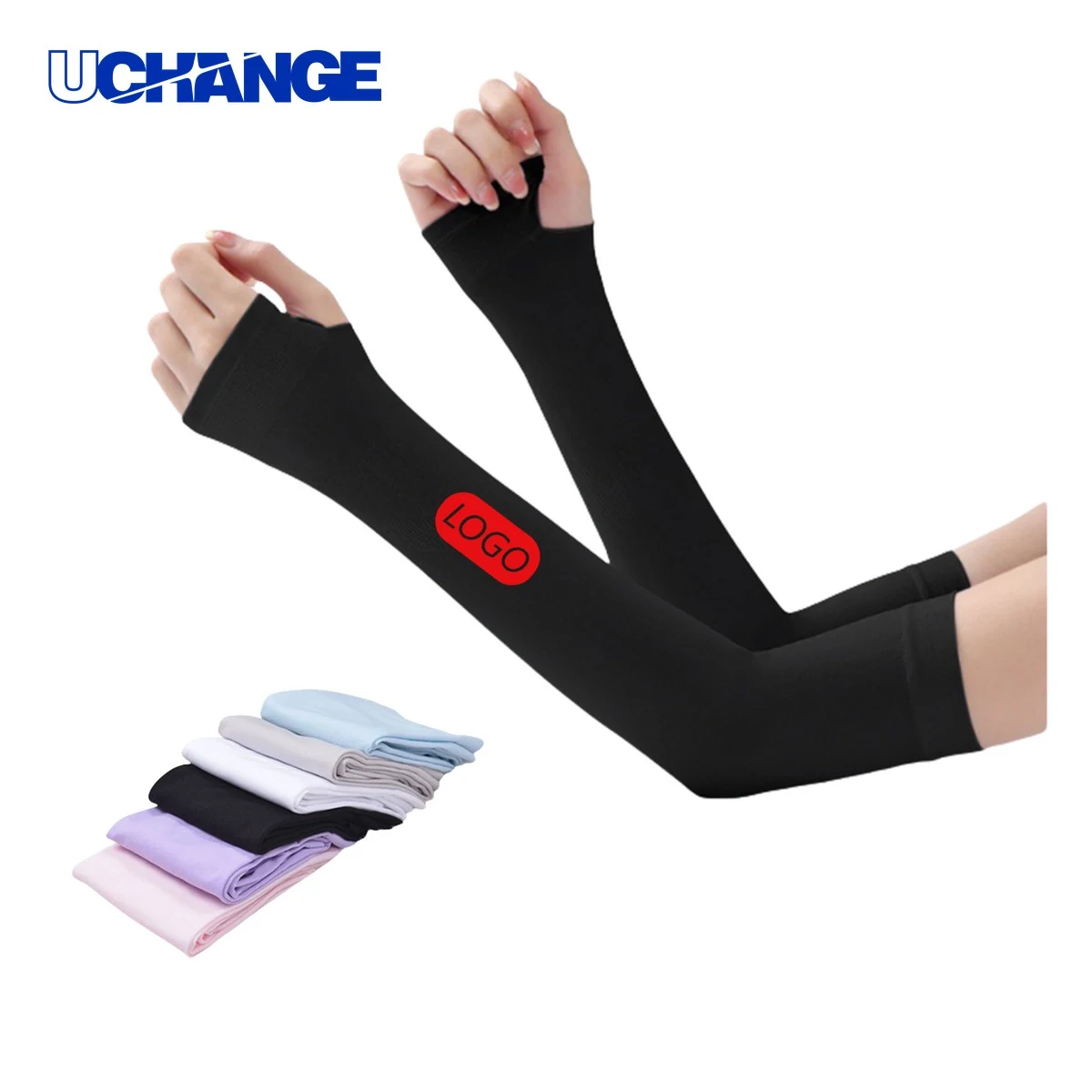 Apparel UV Sun Protection Arm Sleeves with Thumb Holes 1