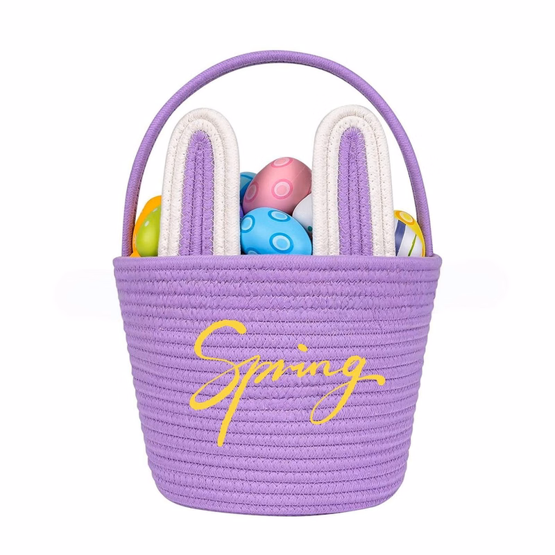 Handwoven Bunny Easter Basket