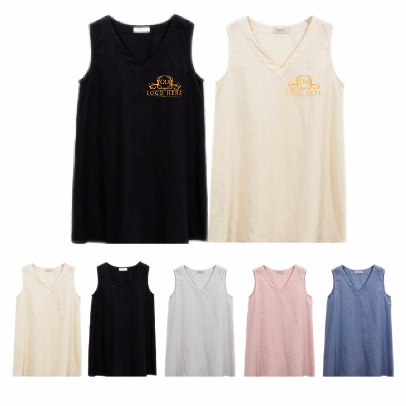 Women's Sleeveless Hooded Vest T-shirt