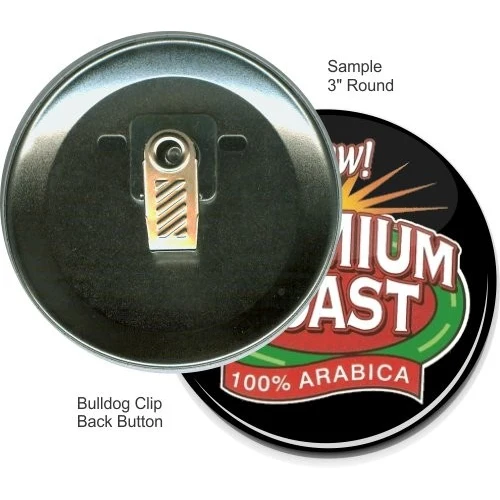 Bulldog Clip 3 Inch Round Button 1
