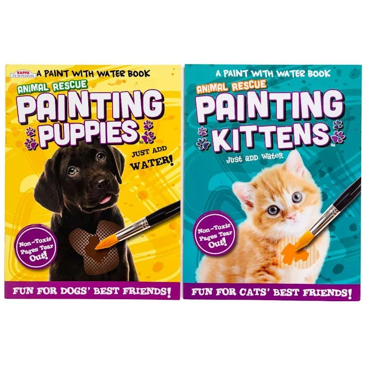 Puppies and Kittens Paint with Water Books - 24 Pages 1