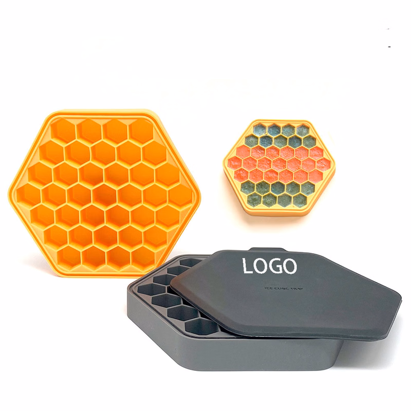 Silicone Honeycomb Ice Cubes Trays w/ Lids