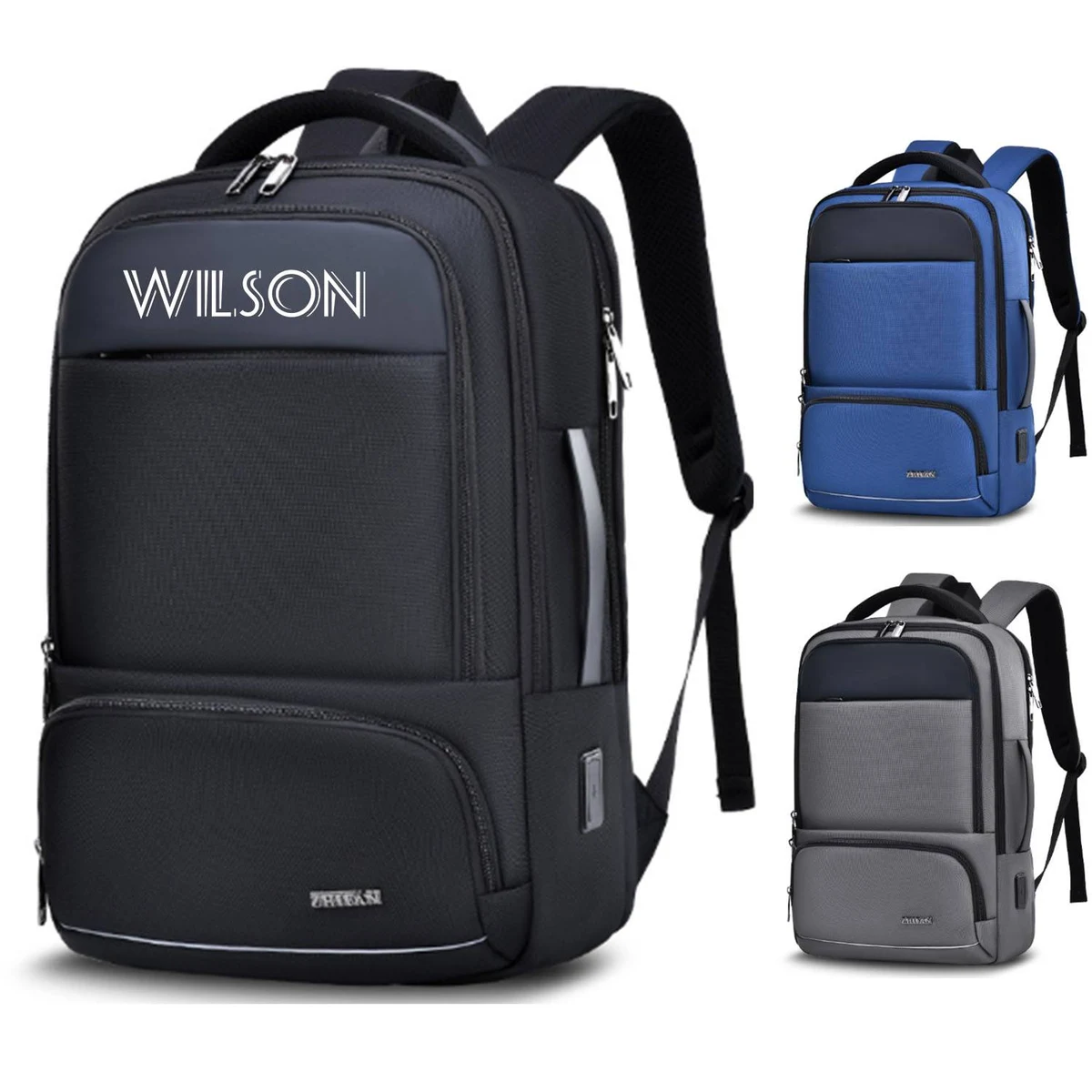 Oxford Business Backpack with USB Charging Port 1