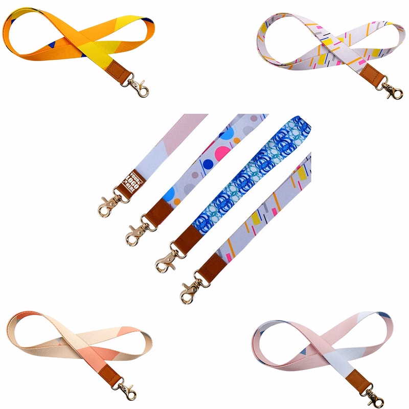 PU Leather Long Mobile Phone Work Card Lanyard