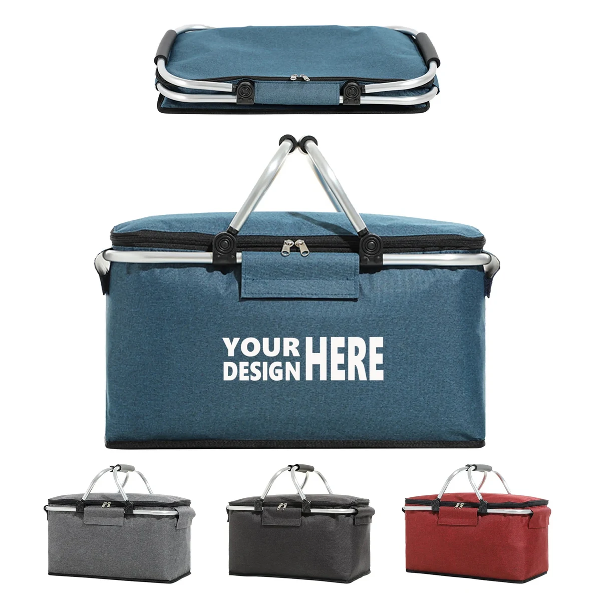 Outdoor Picnic Basket Large Capacity Foldable Insulated Bag 1