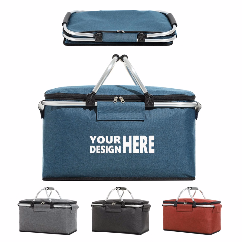 Outdoor Picnic Basket Large Capacity Foldable Insulated Bag