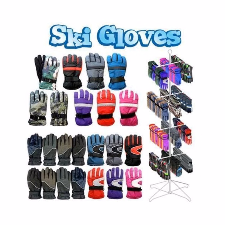 Family Ski Gloves Collection - 96 Pairs Floor Display Included