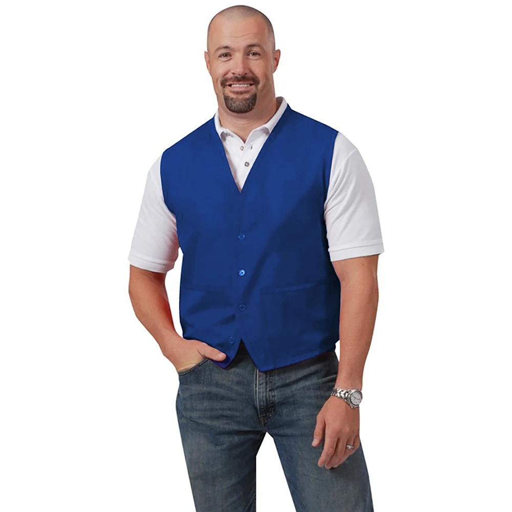 Button Down Vest w/ 2 Waist Pockets 1