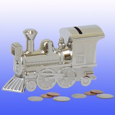 CHROME FINISH CHU-CHU TRAIN MONEY BANK