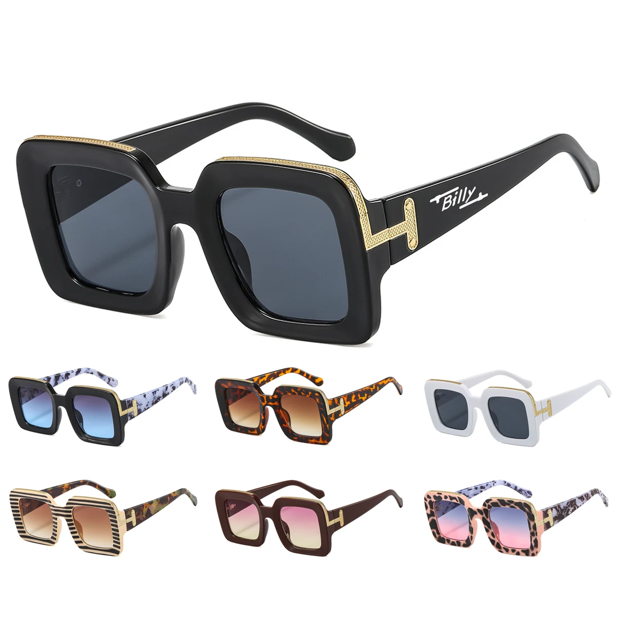Fashion Vintage Square Sunglasses 1