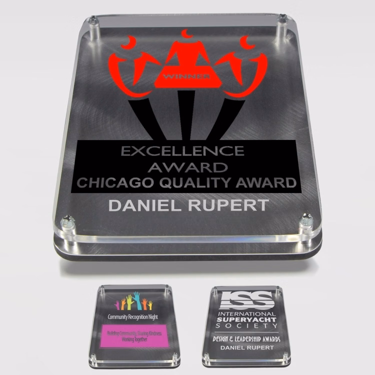 Spirit Floating Awards (5"W x 7"H x 11/18"D) - 4 Color Process