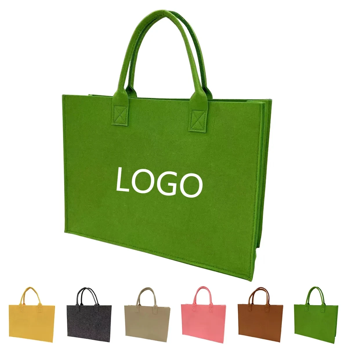 15.75'' Felt Tote Bag Collapsible Shopping 1