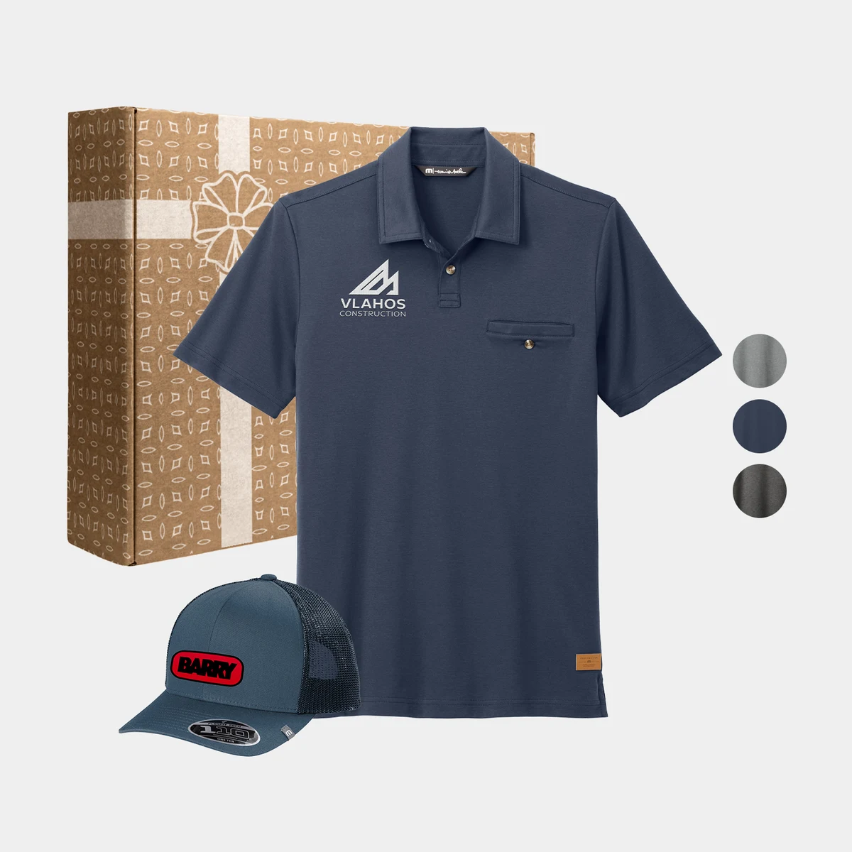 TravisMathew Pocket Polo & Trucker Cap Gift Box Set 1