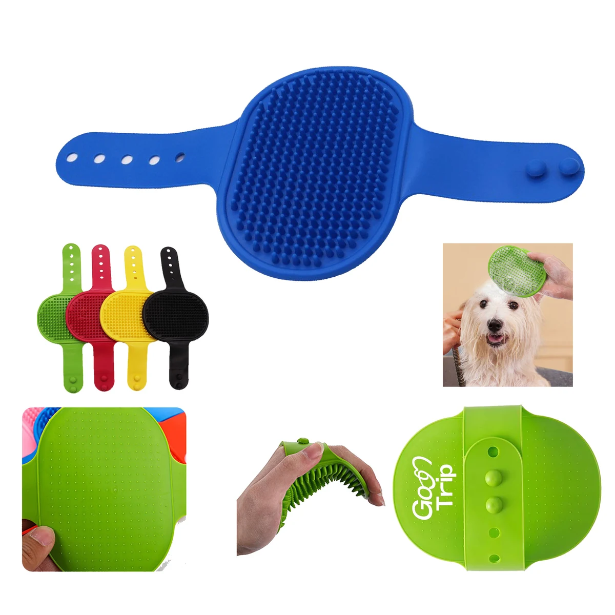 Multi Colored Pet Bath Brush 1