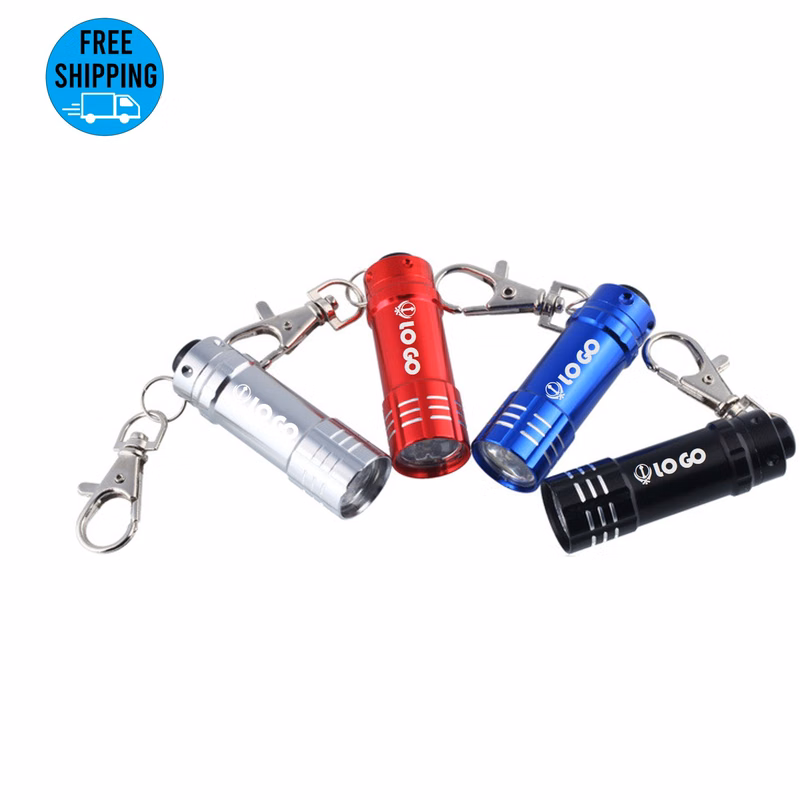 Aluminum Mini 3 LED Flashlights Keychain