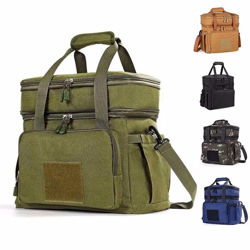 Double Layer Cooler Insulated Ice Lunch Bag