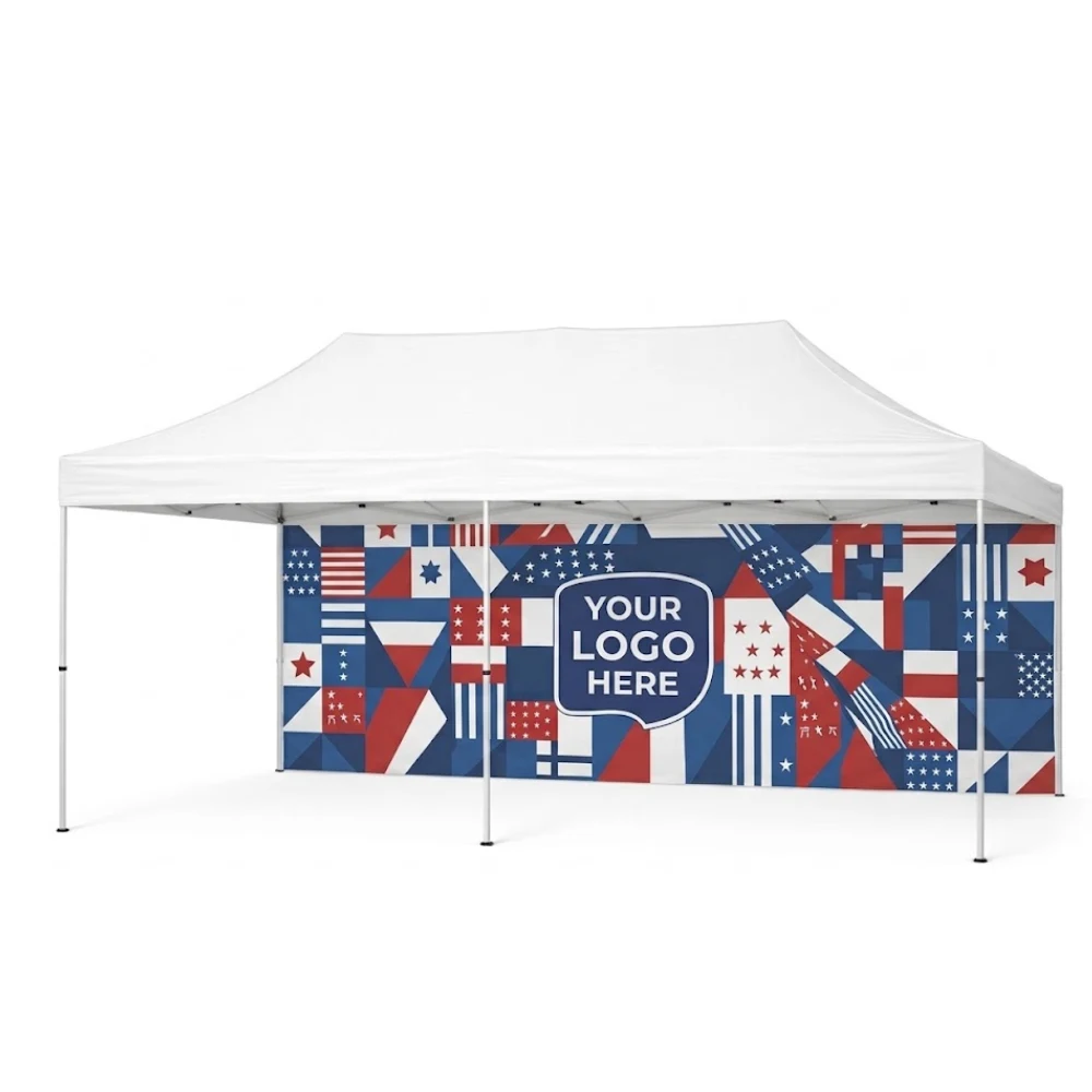20x7 Tent Back Wall Single Sided Full Color Dye Sub 1