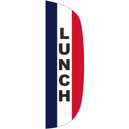 "LUNCH" 3' x 10' Message Flutter Flag 1