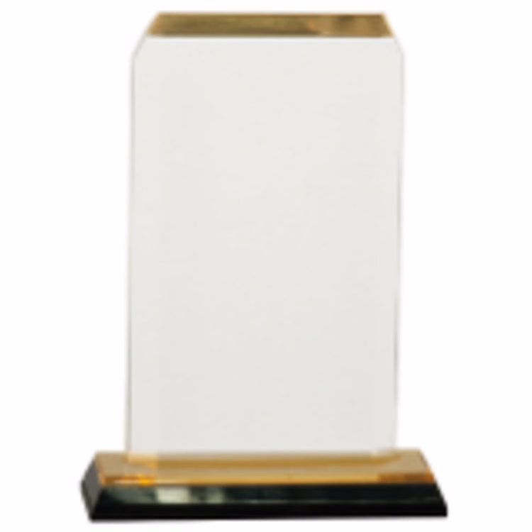 6.5" Gold Clipped Corner Impress Award