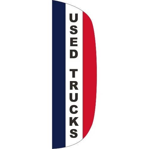 "USED TRUCKS" 3' x 10' Message Flutter Flag 1