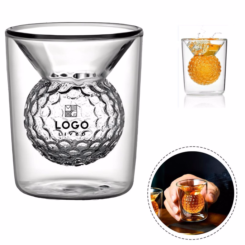 Creative Double Layer Cold Golf Glass Wine Glass