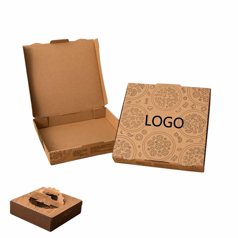 10 Inch Kraft Corrugated Paper Pizza Box
