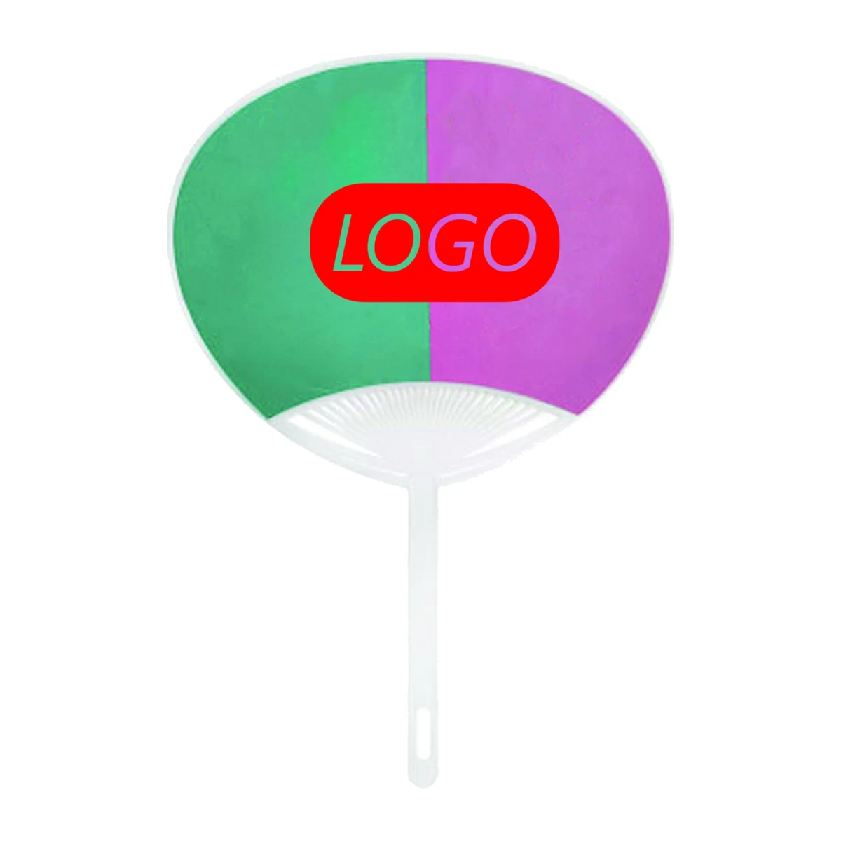 Full Color Stylish Plastic Advertising Hand Fan 1