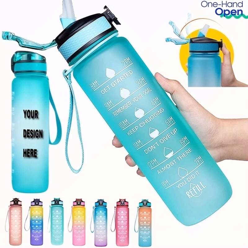 1000Ml Motivational Water Bottle