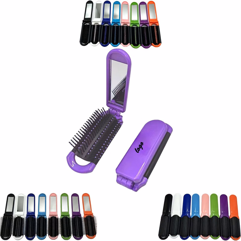 Custom Printed Foldable Pocket Hair Brush