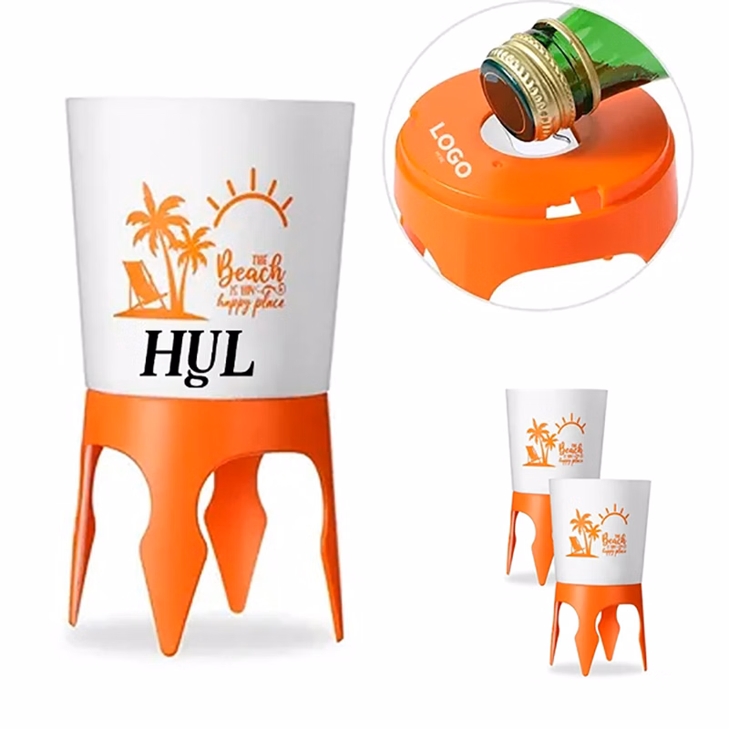 Plastic Beach Drink Cup Holder w/ Opener